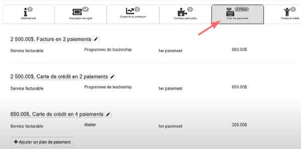 Plans de paiements, invoice, Cognito Coach